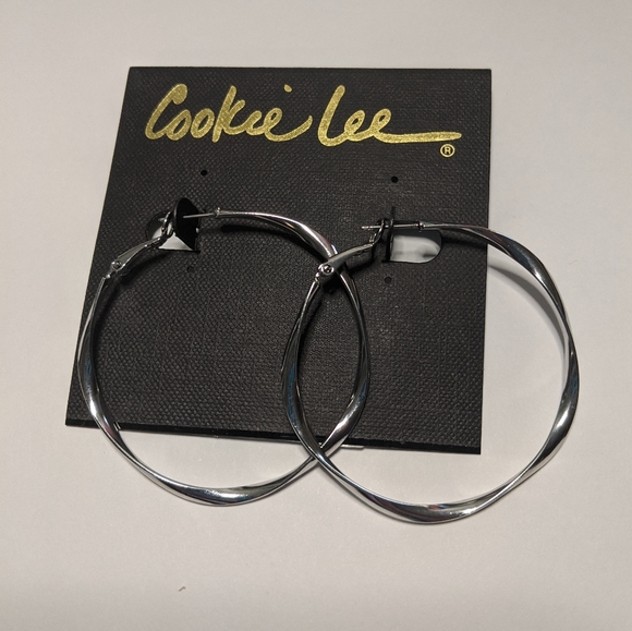 Cookie Lee Jewelry - Cookie Lee Silver Hoop earrings